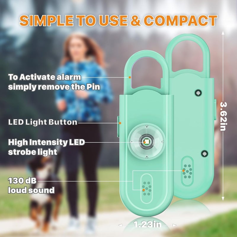 VIGOROAD Safe Sound Personal Alarm, 2 Pack 130 dB Loud Siren Song Emergency Security Alarm Keychain with Strobe LED Light, Personal Sound Safety Siren for Women, Men, Children, Elderly - Image 5